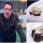 Colaj de trei fotografii în care apar Chef Sorin Gonțea și o porție de steak de vită cu sos de smântână